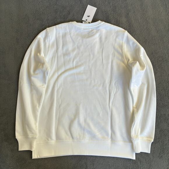 Nike White Club Fleece Crewneck Sweatshirt Pullover Athleisure Men’s Size Large - Picture 2 of 8